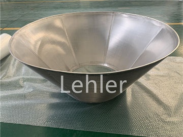 60 Micron Wedge Wire Basket Conical Shape Rolled And Welded