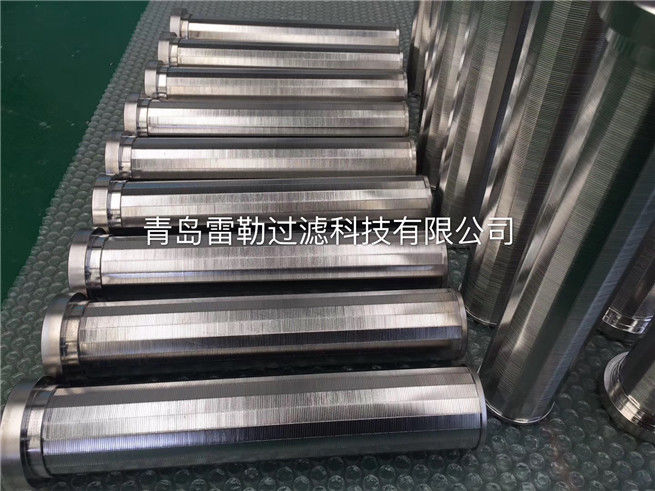 Customize Length Metal Welded Wedge Wire Screen For Liquid Filter Silver Color