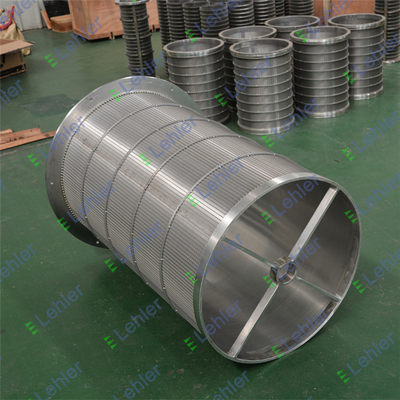 Beads Mill External Axial Outside To Inside SS304 Stainless Steel Flange  80 Mesh Wedge Wire Basket
