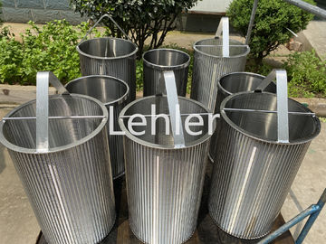 Circular 100 Micron Vertical Wedge Wire Cylinder Basket